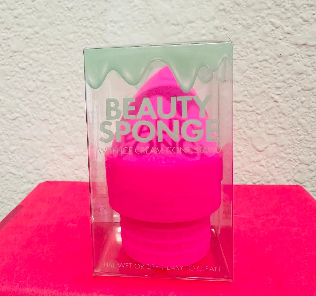 Beauty Sponge- Ice Cream Cone Stand - Hot Pink