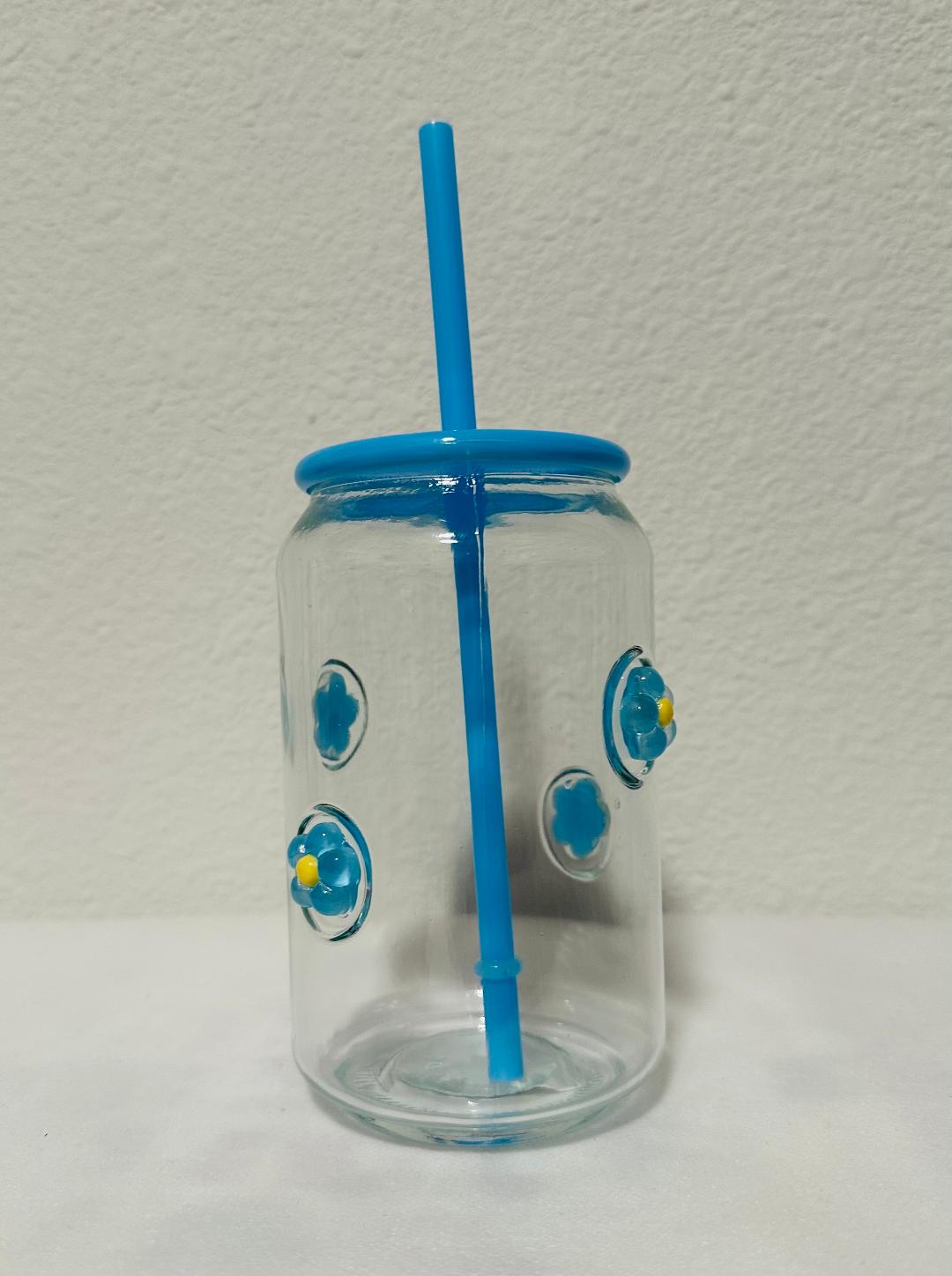 Charm Tumbler with blue flowers