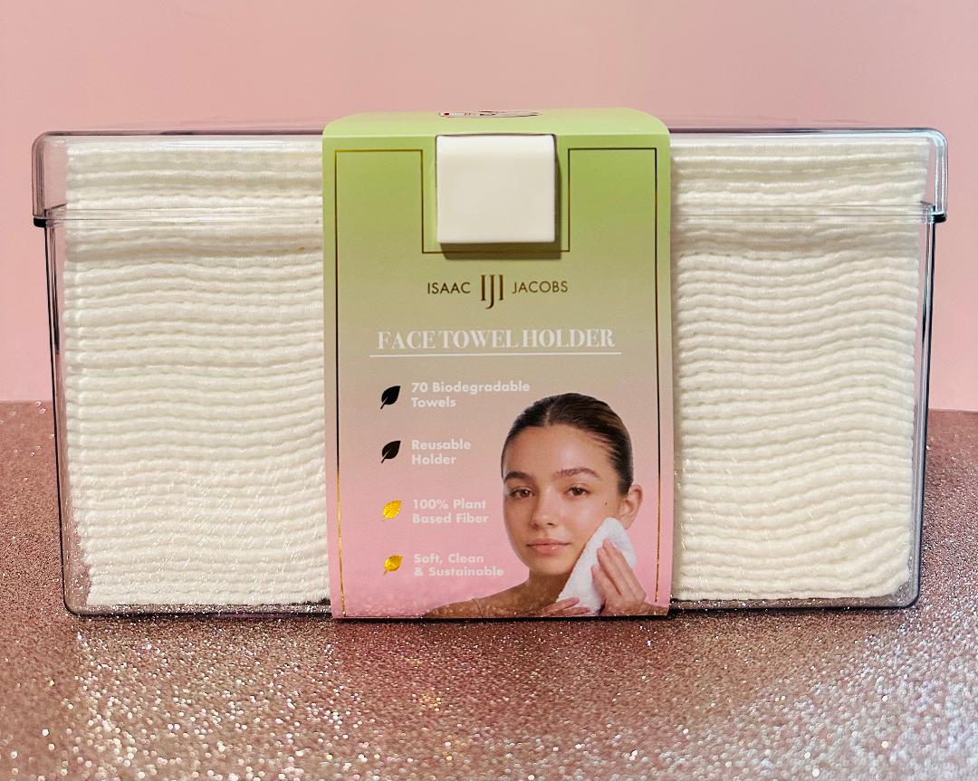 Isaac Jacobs Face towels and holder
