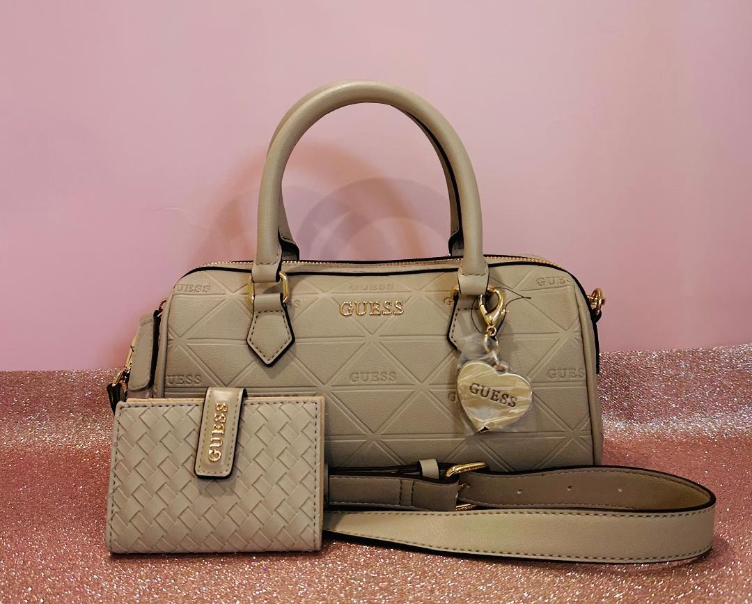 Guess handbag/crossbody with heart charm and Guess Wallet