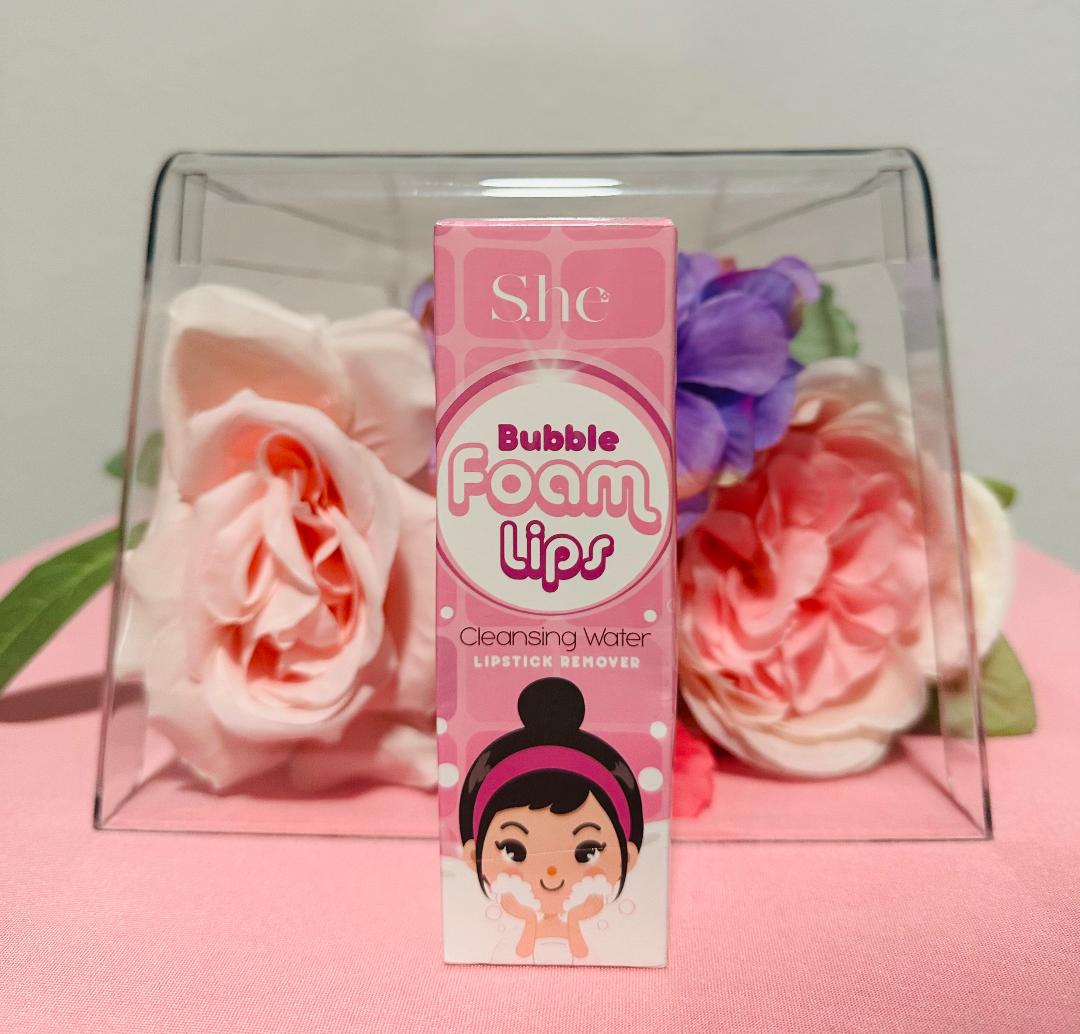 S.he Bubble Foam Lips Cleansing Water