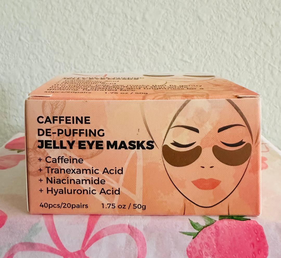 Skincare caffeine de-puffing jelly eye masks