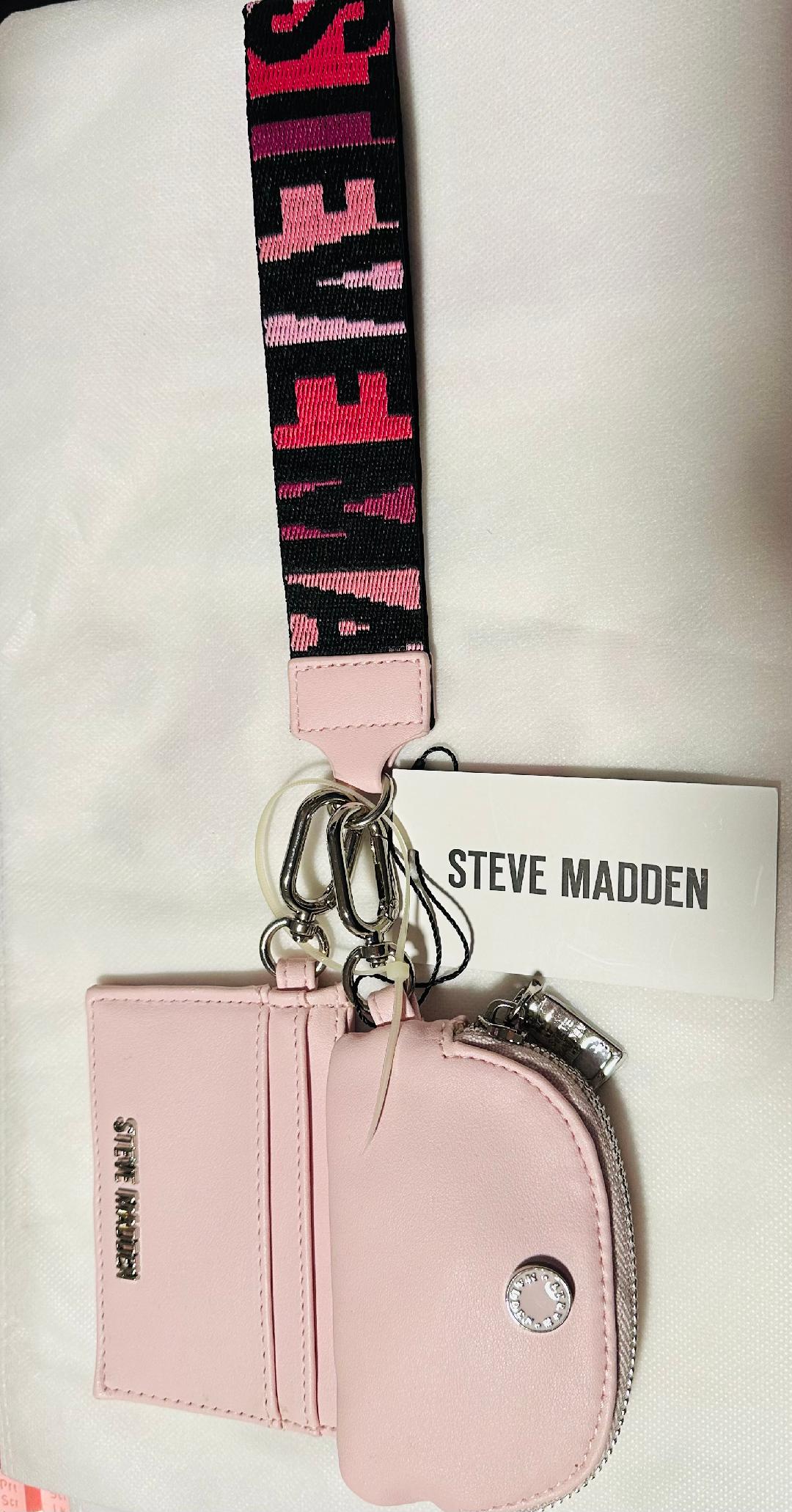 Steve Madden pink wristlet coin purse and wallet