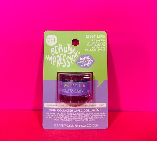 Beauty Impressions Lip Mask & Lip Scrub Duo- Lip Plumping  Formula