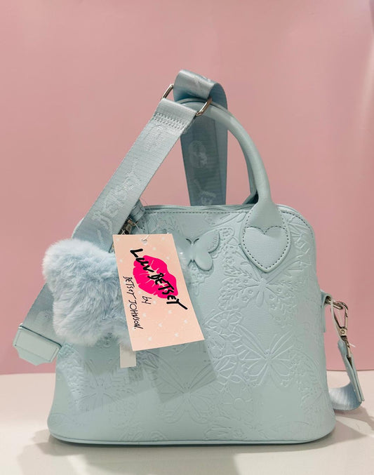 Betsey Johnson Butterfly Lite blue purse /crossbody