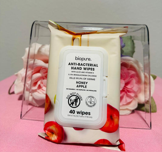 Biopure Anti- Bacterial Hand Wipes - Honey Apple