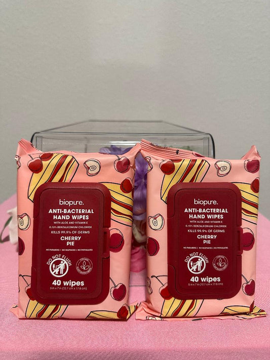 Biopure Anti-Bacterial Hand Wipes  - Cherry Pie