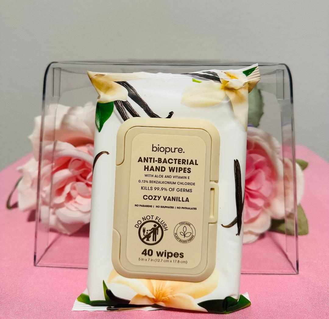 Biopure Anti- Bacterial Hand Wipes - Cozy Vanilla