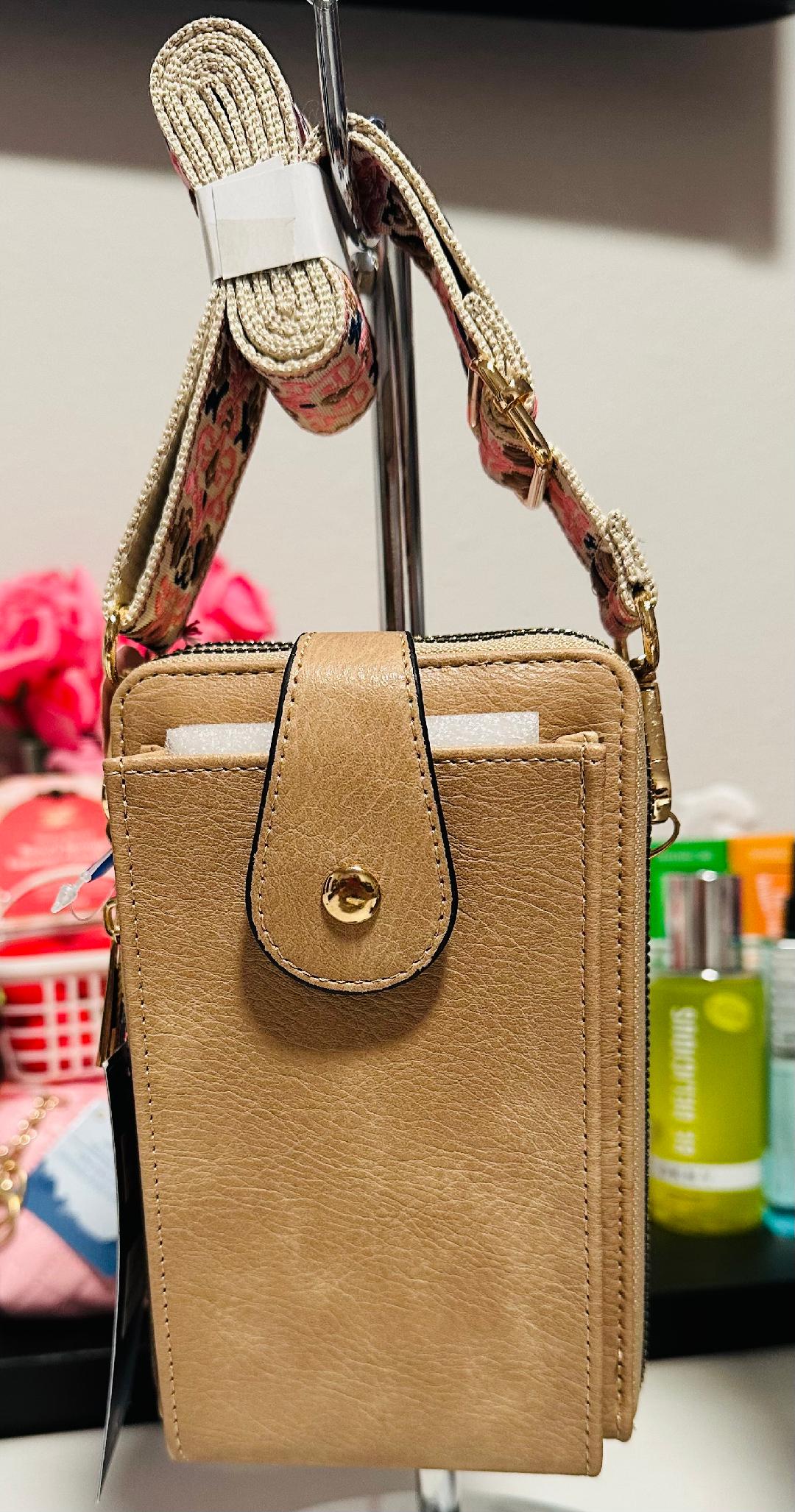 DS Tan Crossbody with design strap