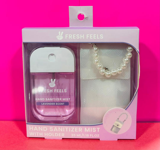 Fresh Feels Hand Sanitizer Mist & Holder Set - Lavender
