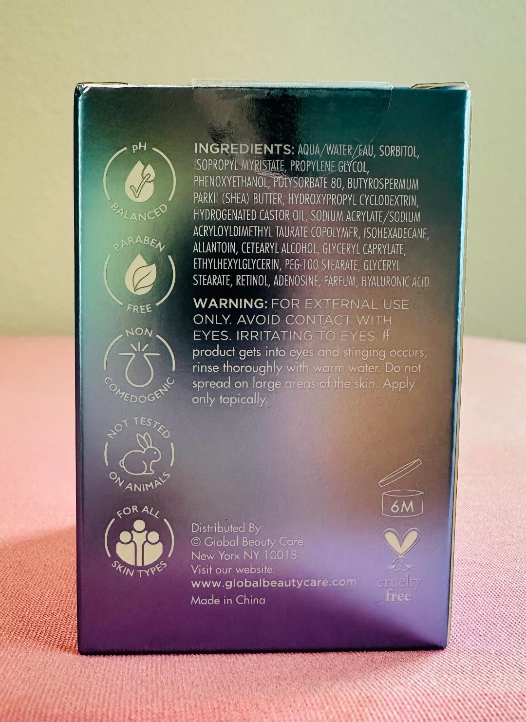 Global Beauty Care Skin cream with Retinol