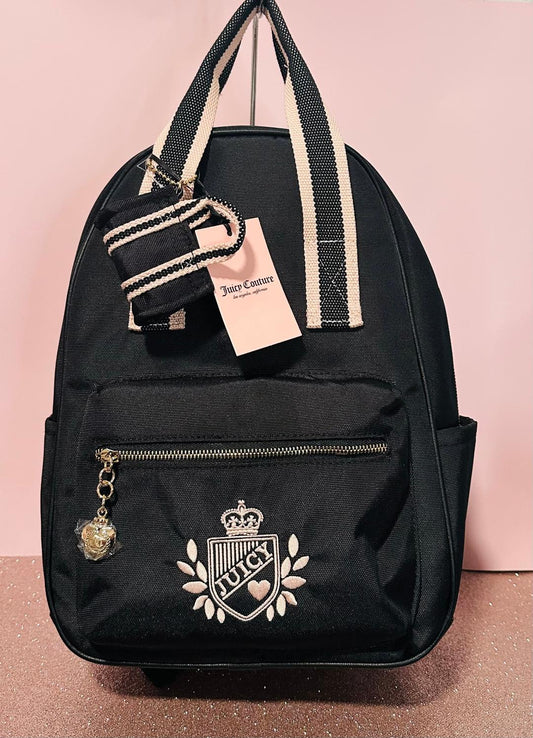 Juicy Couture Black backpack with small purse and charm