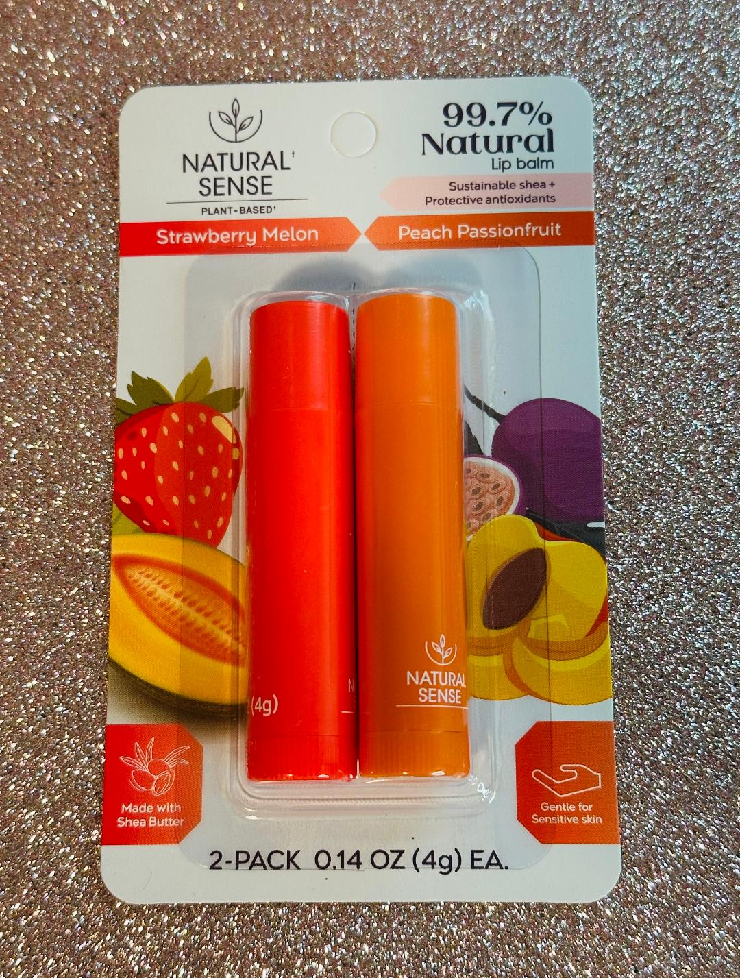 Natural Sense plant based lip balm (Strawberry melon-peach passion fruit)