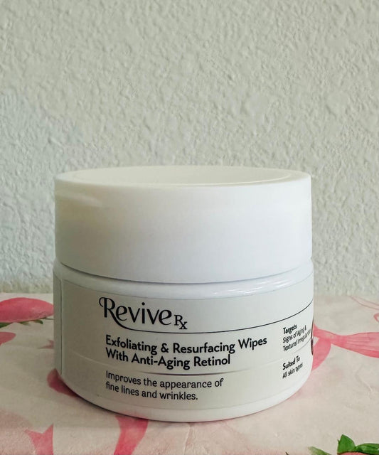 Revive RX Exfoliating & resurfacing wipes with Anti-Aging retinol