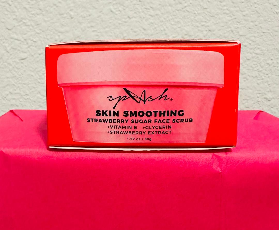 Skincare smoothing strawberry sugar face scrub