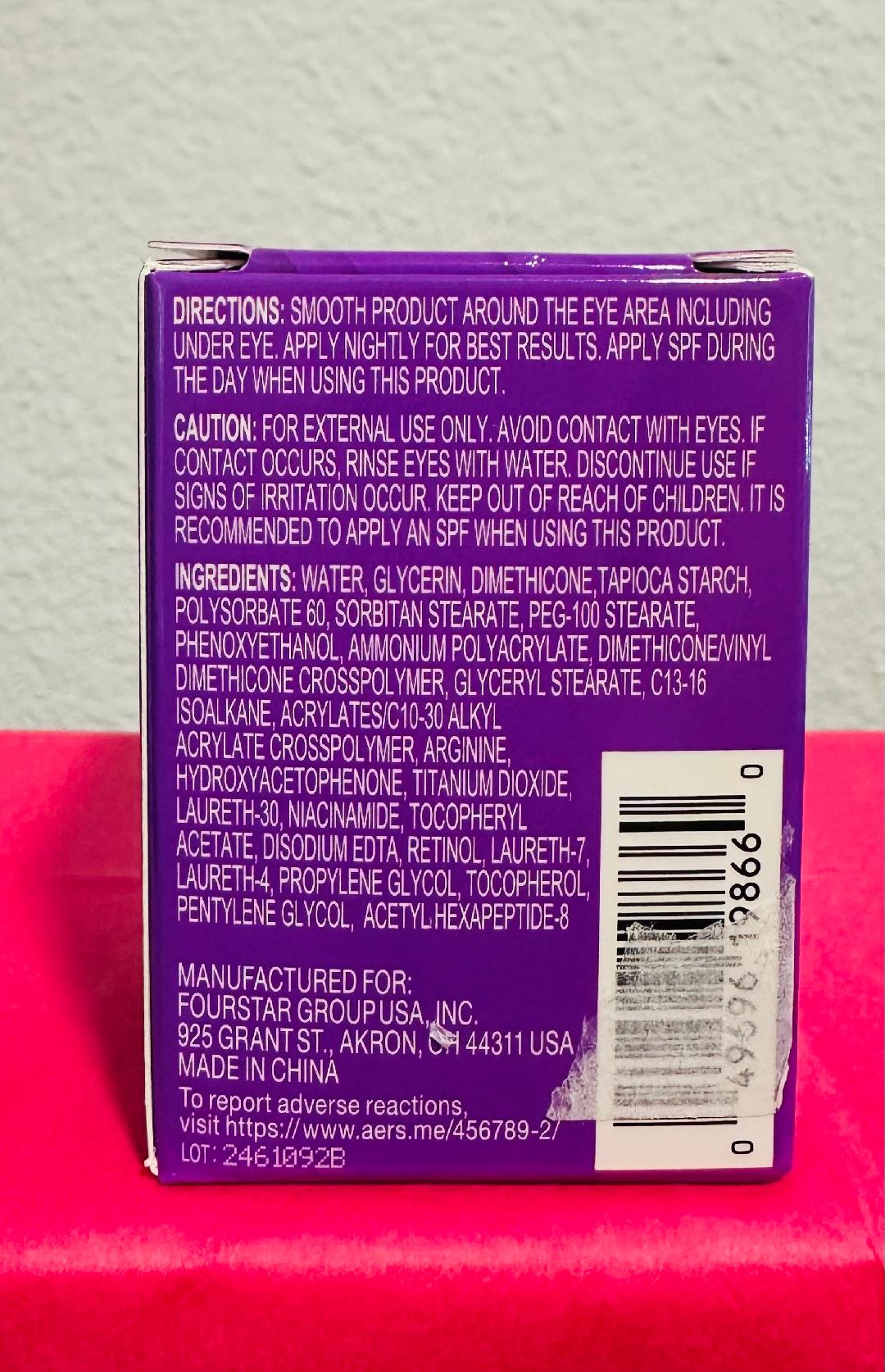 Smoothing Retinol night eye cream