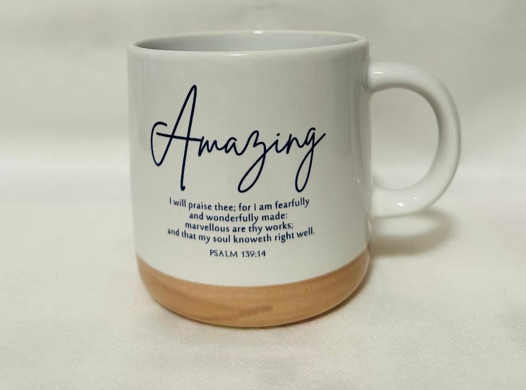Inspirational mug with scripture (White) AMAZING