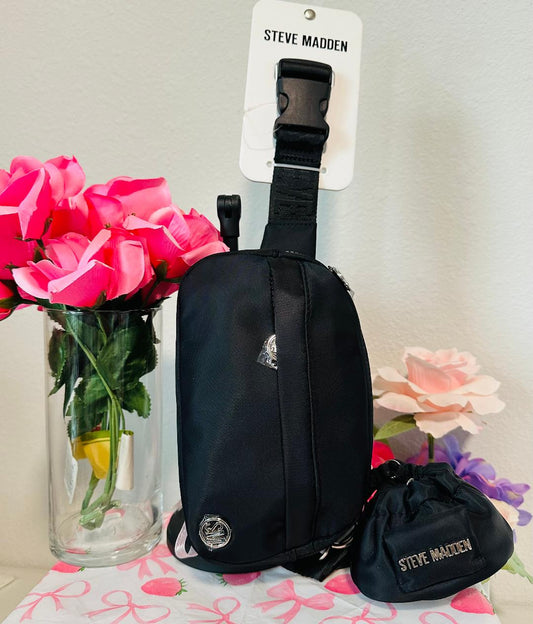 Steve Madden Black Waist Purse