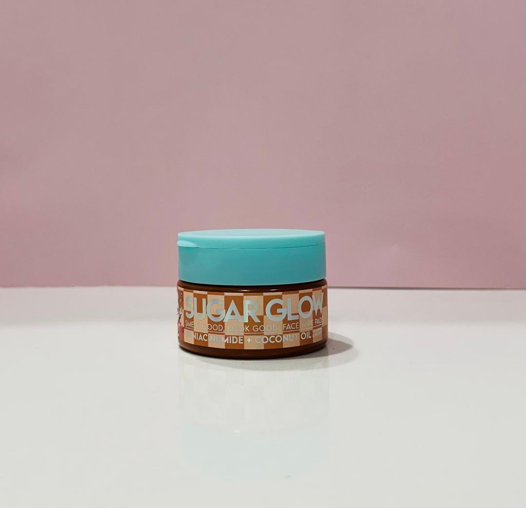Sugar Glow face pads with coconut oil