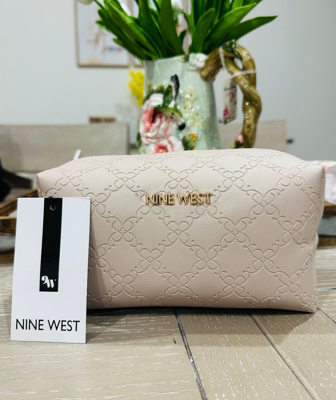 Nine West Tan makeup bag