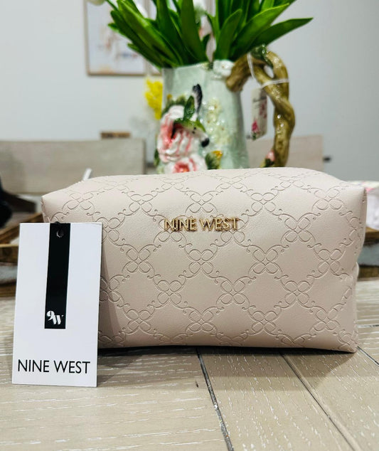 Nine West Tan makeup bag