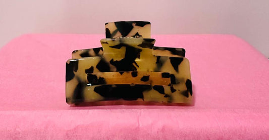 Tan and Black small Claw Clip