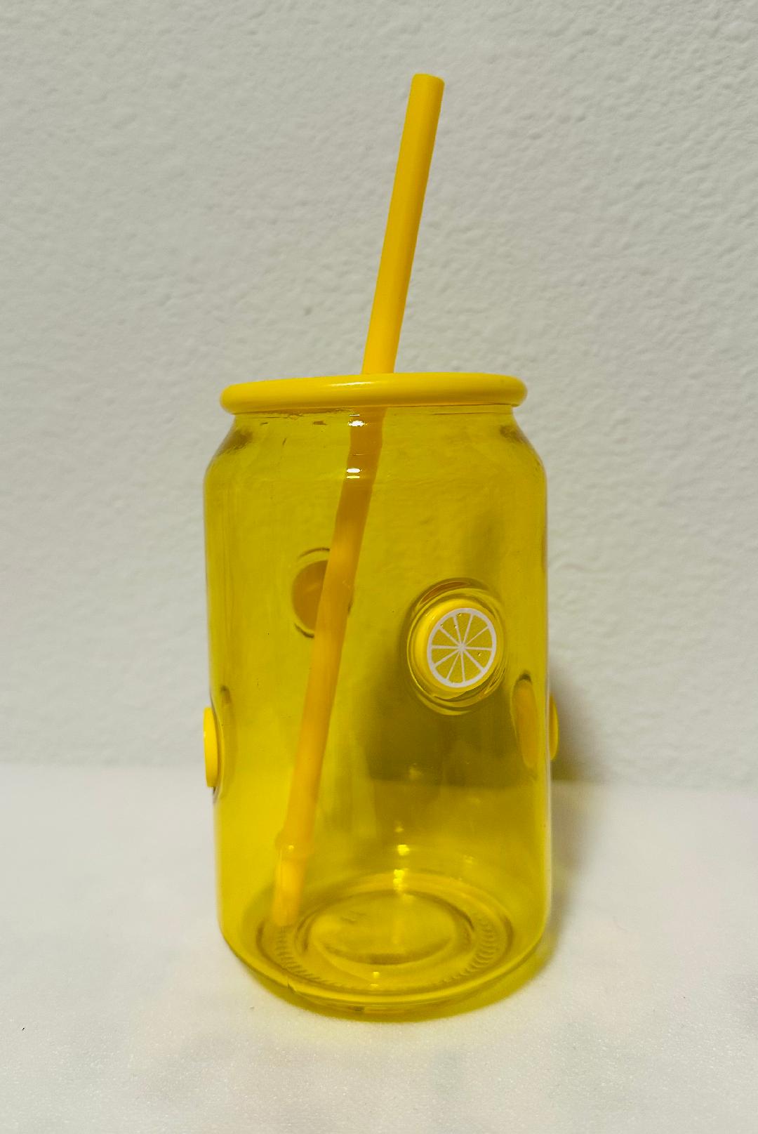 Charm Tumbler with yellow lemons
